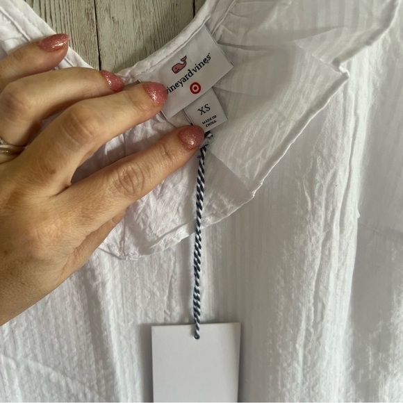 Vineyard Vines White Cotton Midi Dress New XS - Picture 3 of 4